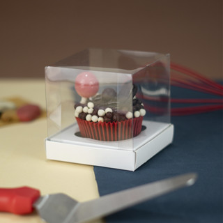 50 Caixas para 1 Cupcake | 9x9x9 | Tampa em Acetato Transparente em Oferta na Shopee