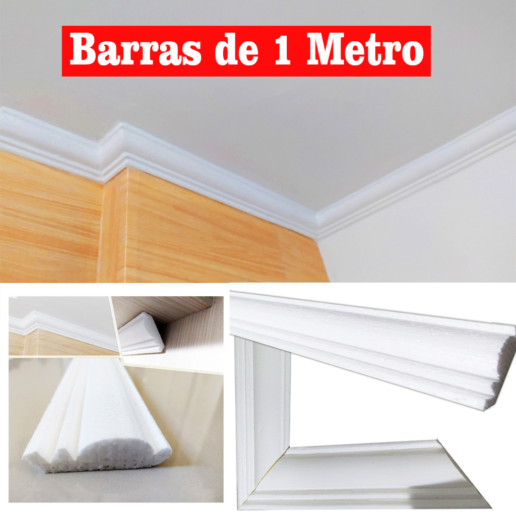 Moldura de Isopor KIT 10 MTS Roda Teto Sanca de isopor Roda Teto. Moldura Sanca