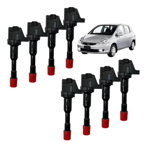 Jogo 8 Bobina De Ignição Honda Fit 1.4 8v Traseira/dianteira