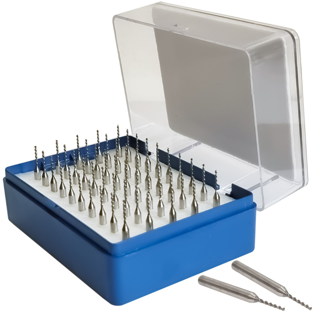 Kit 50 Brocas 1mm PCB Haste 3mm para Placa de Circuito Impresso PCB Máquina CNC Micro Retífica Dremax