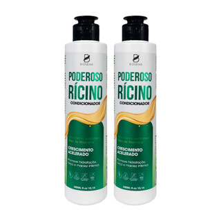 Kit 2 Condicionador Rícino BioSeiva 300mL - Força, Hidratação Profunda, Desembaraço e Brilho Natural em Oferta na Shopee