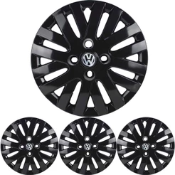 JG 4 Calota Gol G5 2009 10 11 Aro 14 Black Piano com Emblema