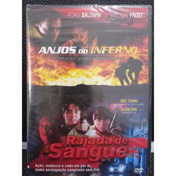 DVD Anjos do Inferno (1996) Rajada de Sangue (1990) editora Dick Lowry/Jing Wong