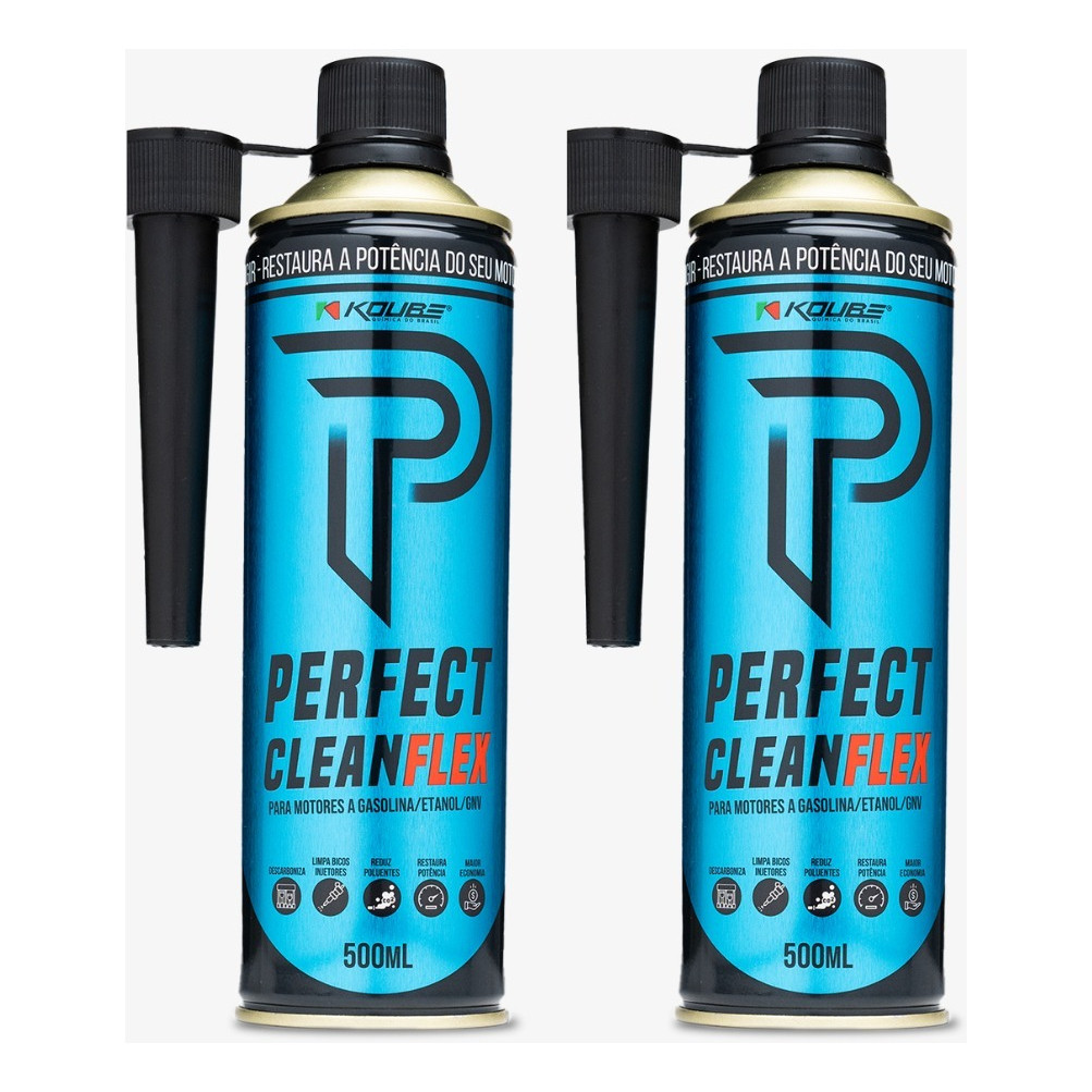 Kit 2 Perfect Clean Flex Koube + Novo Bico Aplicador - Descarbonizante - Limpa Bicos
