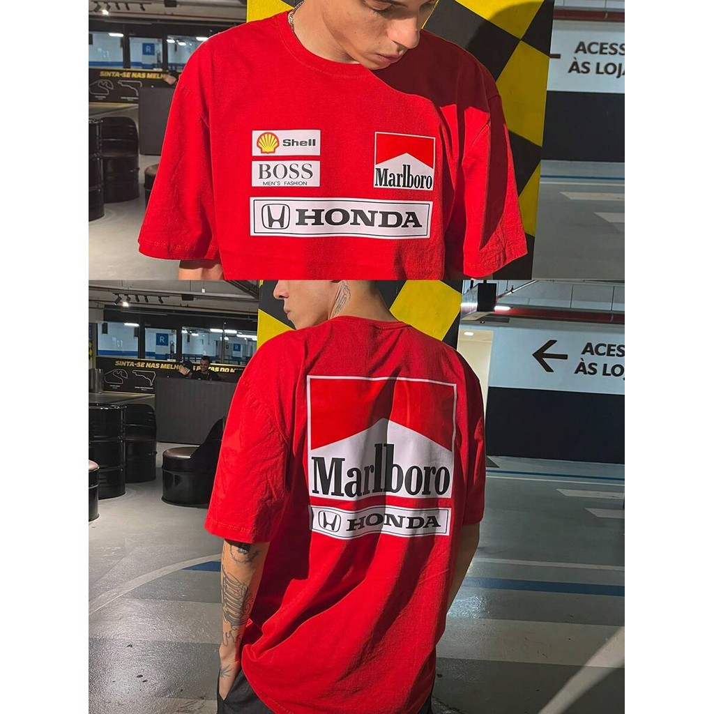 Camiseta Mclaren Retrô - Fated car 100% Algodão unissex em Oferta na Shopee