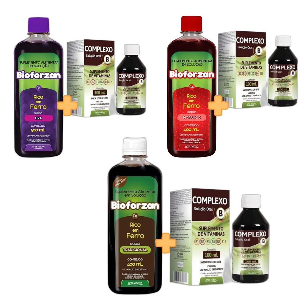 Vitaminas Bioforzan 400ml com Complexo B 100ml - Arte Nativa