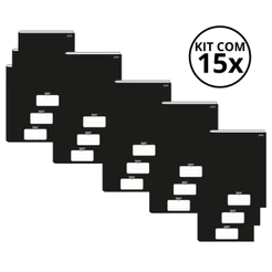 Kit Com 15 Caderno Brochura 80 Fls Pautado Capa Dura - Stiff KITS:KIT 02