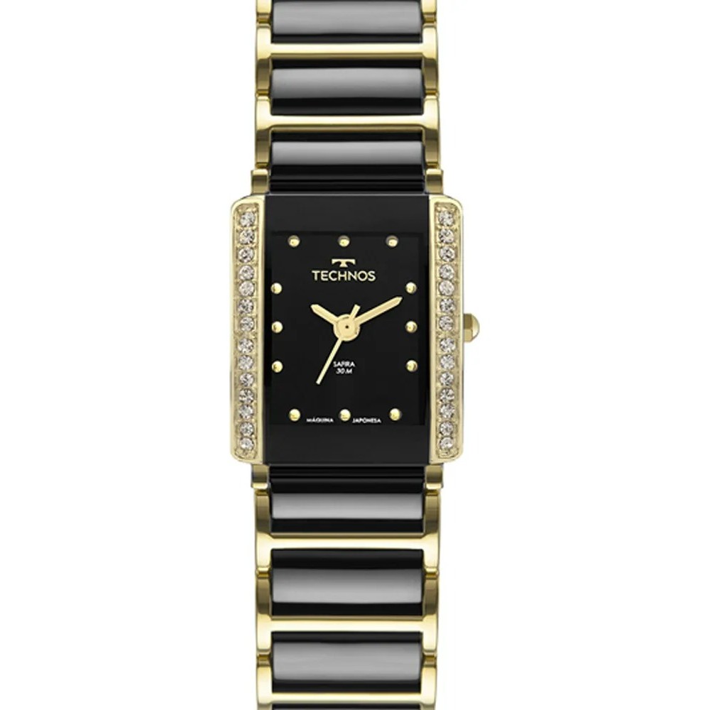 Relógio Technos Feminino Ceramic/saphire Preto- 5y30xo/1a