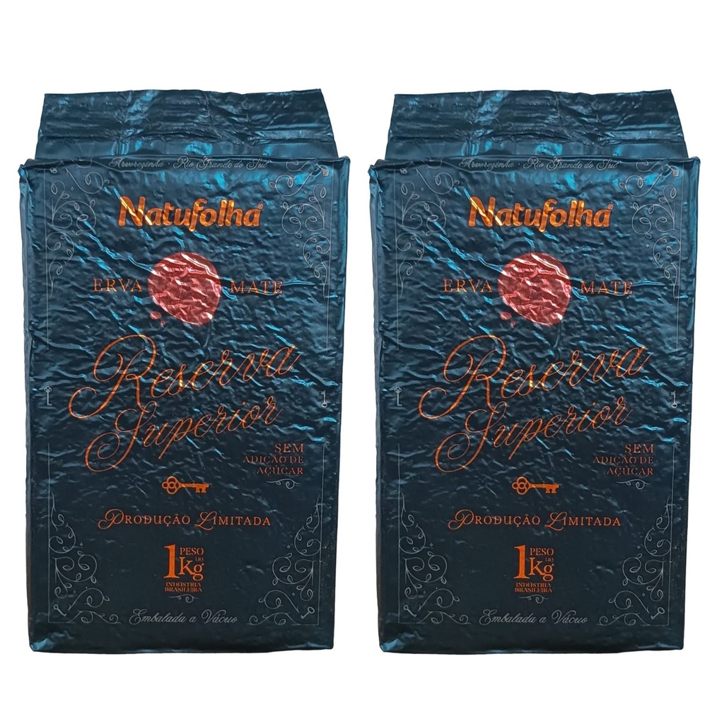 2 Erva Mate Chimarrão NATUFOLHA RESERVA SUPERIOR VÁCUO 1kg