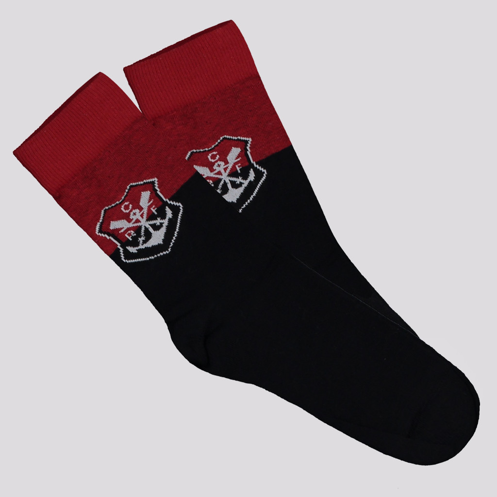 Meia Flamengo Casual Juvenil Preta e Vermelha em Oferta na Shopee