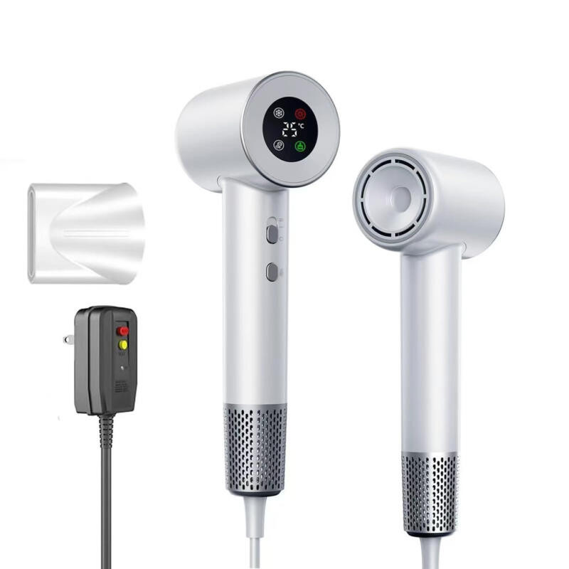 Secador De Cabelo De íons Negativos De 1500 W, Ultraleve,Portátil, De Secagem Rápida, Com Tela Inteligente