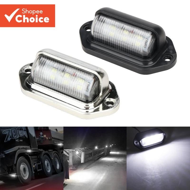 Caminhão 6-LED Luz Da Placa De Licença Carro Ônibus Reboque Lâmpada Lateral Traseira 12-24V