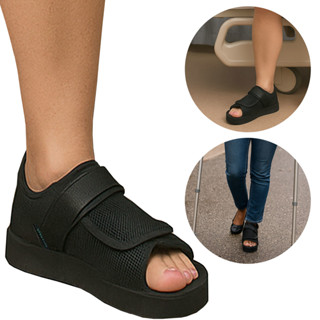 Sandália Ortopédica Pós Cirúrgica Ortofly Ajustável Reta Velcro Bilateral Conforto Antiderrapante em Oferta na Shopee