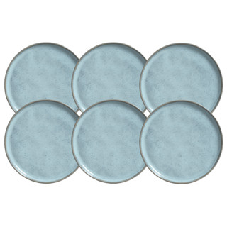 Jogo De Pratos Fundo Bio Breeze 22,5cm 830ml Kit 6 Peças Azul Sopa Cerâmica Porto Brasil em Oferta na Shopee