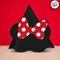 Chapéu de Aniversário - Minnie Mouse - 8 unidades - Disney Original - Rizzo