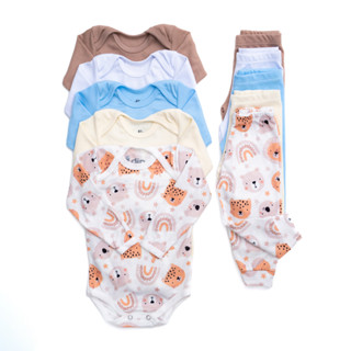 Kit 4 Conjuntos Bebê Canelado Confortável Menino e Menina em Oferta na Shopee