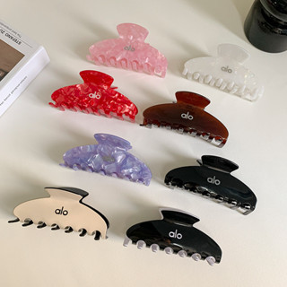 Grampo de cabelo feminino acetato grampo de cabelo volta cabeça placa grampo de cabelo acetato All-Match cor sólida moda em Oferta na Shopee