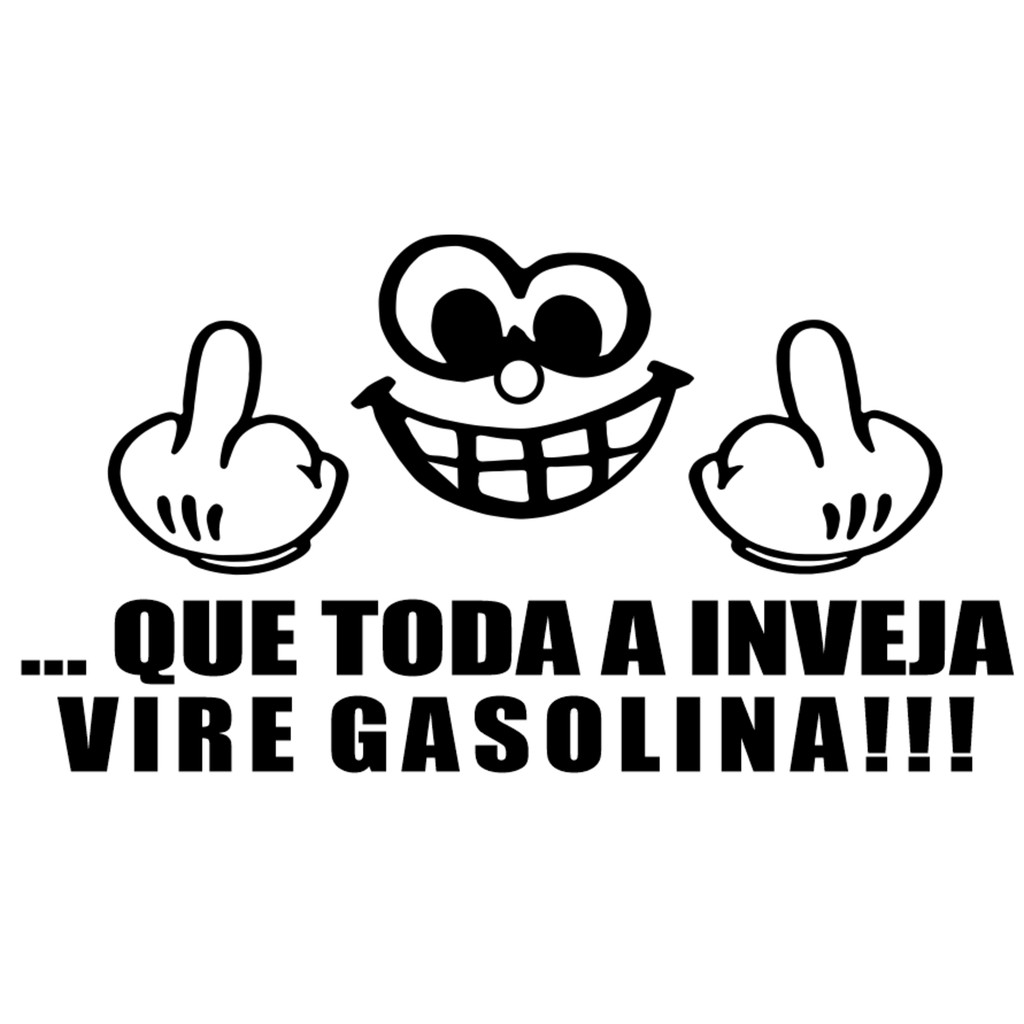 adesivo que toda inveja vire na cor preta rosto para carro moto e caminhão personalizado