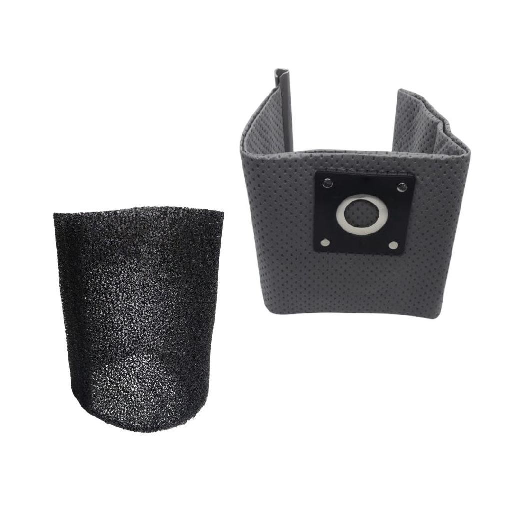 kit Saco De Pano + Filtro Espuma P/ Aspirador Wap Gtw Inox 12l
