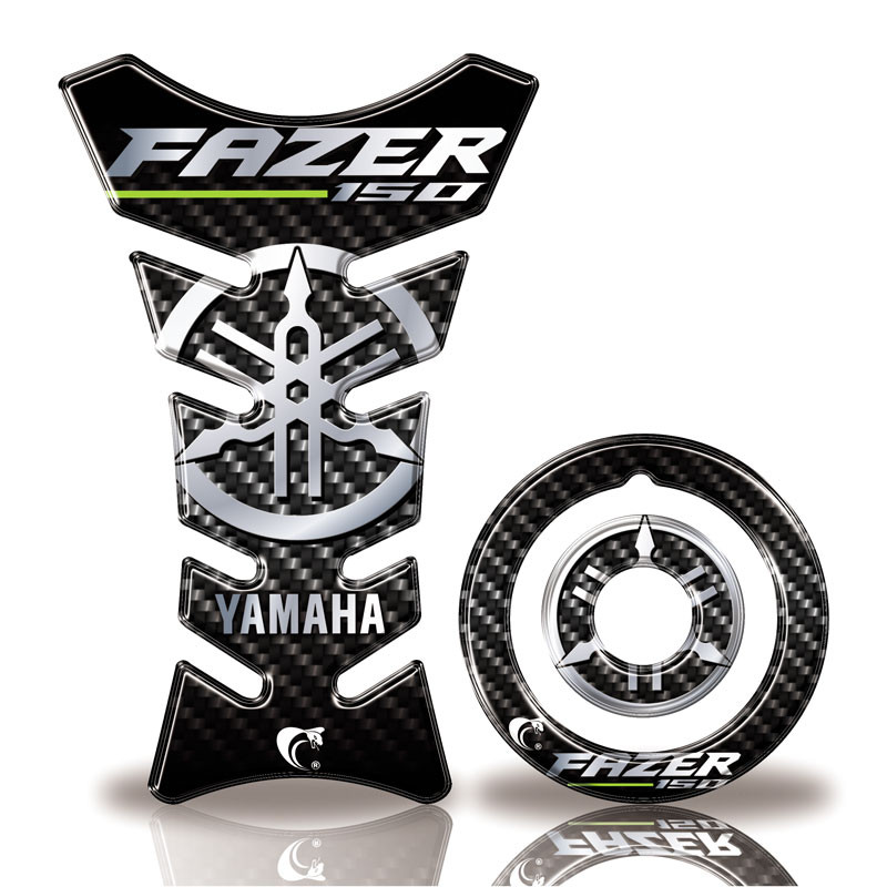 Kit Adesivo Protetor Tanque e Boca Moto Yamaha Fazer 150