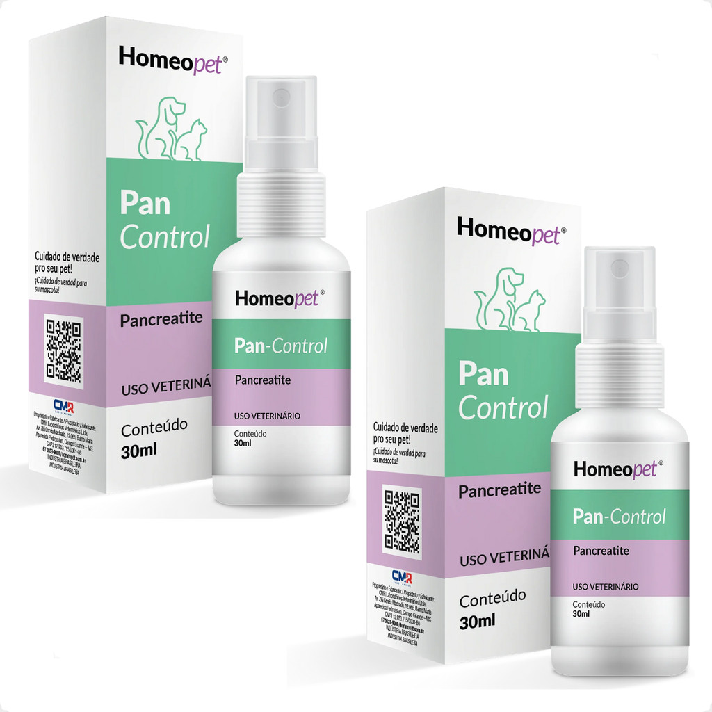 Kit 2 Pan Control homeopatia Para Pets Homeo Pet - 30ml