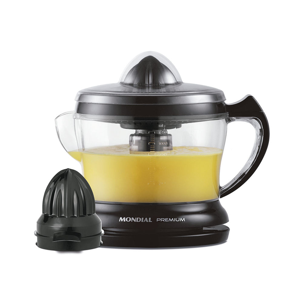 Espremedor de Frutas Mondial Premium E02 1,25L Preto 30W - 220V - Home Appliances