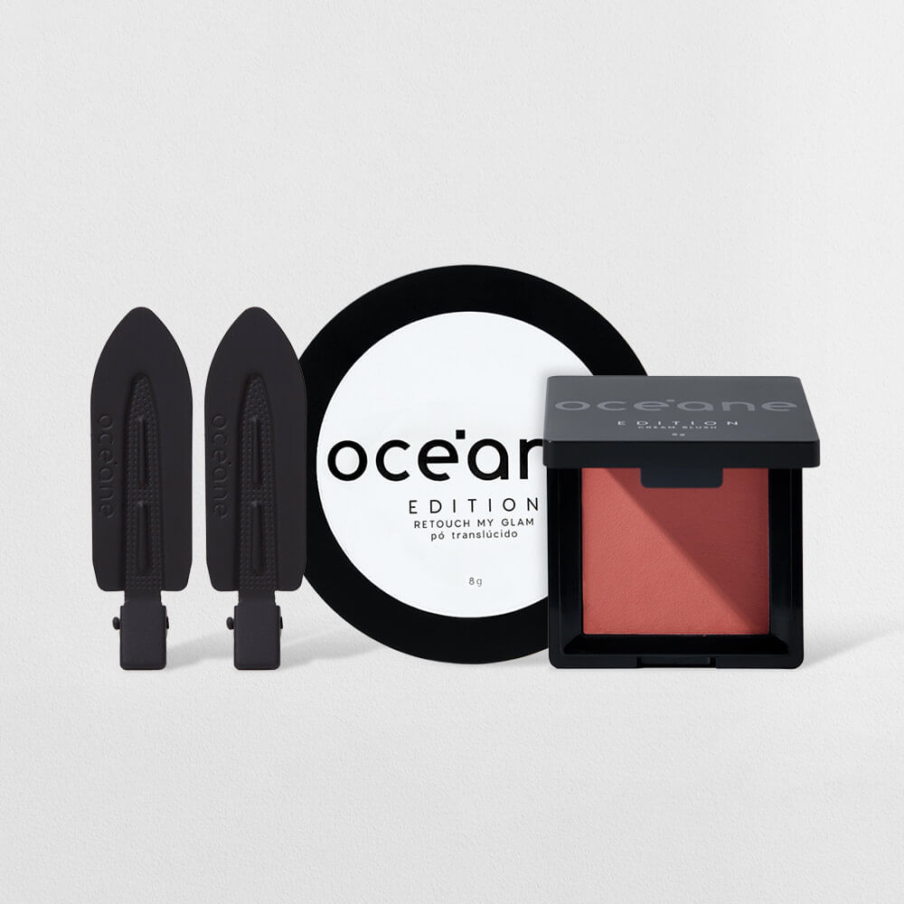 Kit Make Suave – Blush Cremoso + Pó Compacto + Presilha Océane Edition (3 Produtos) - Beauty