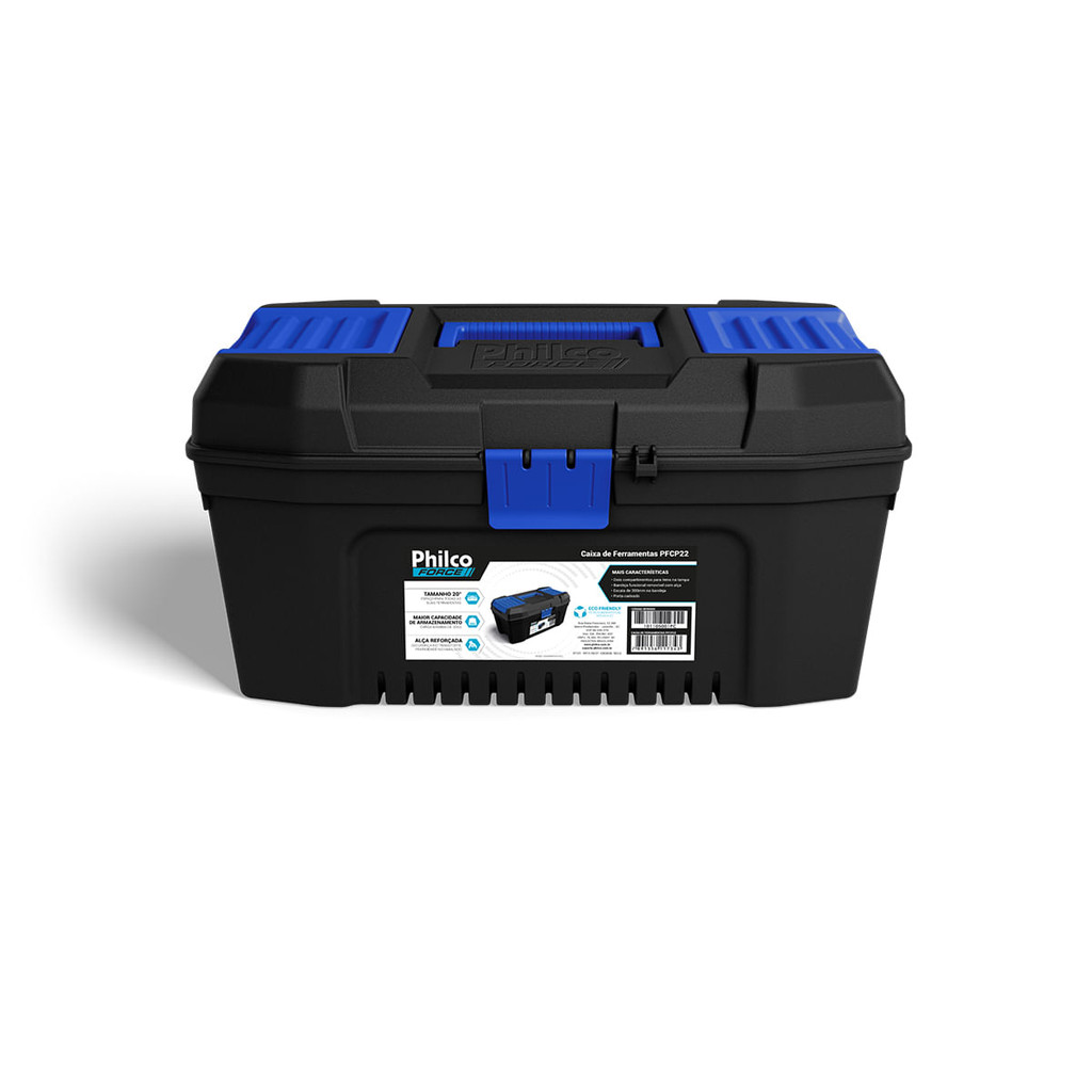 Caixa para Ferramentas Philco Force PFCP22 20” 30Kg - Home & Living