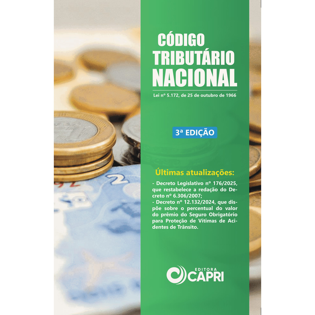 Livro Código Tributário Nacional Atualizado - Editora Capri