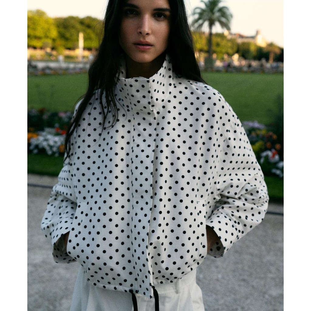 2025 outono nova jaqueta feminina de manga comprida com bolinhas 2010713