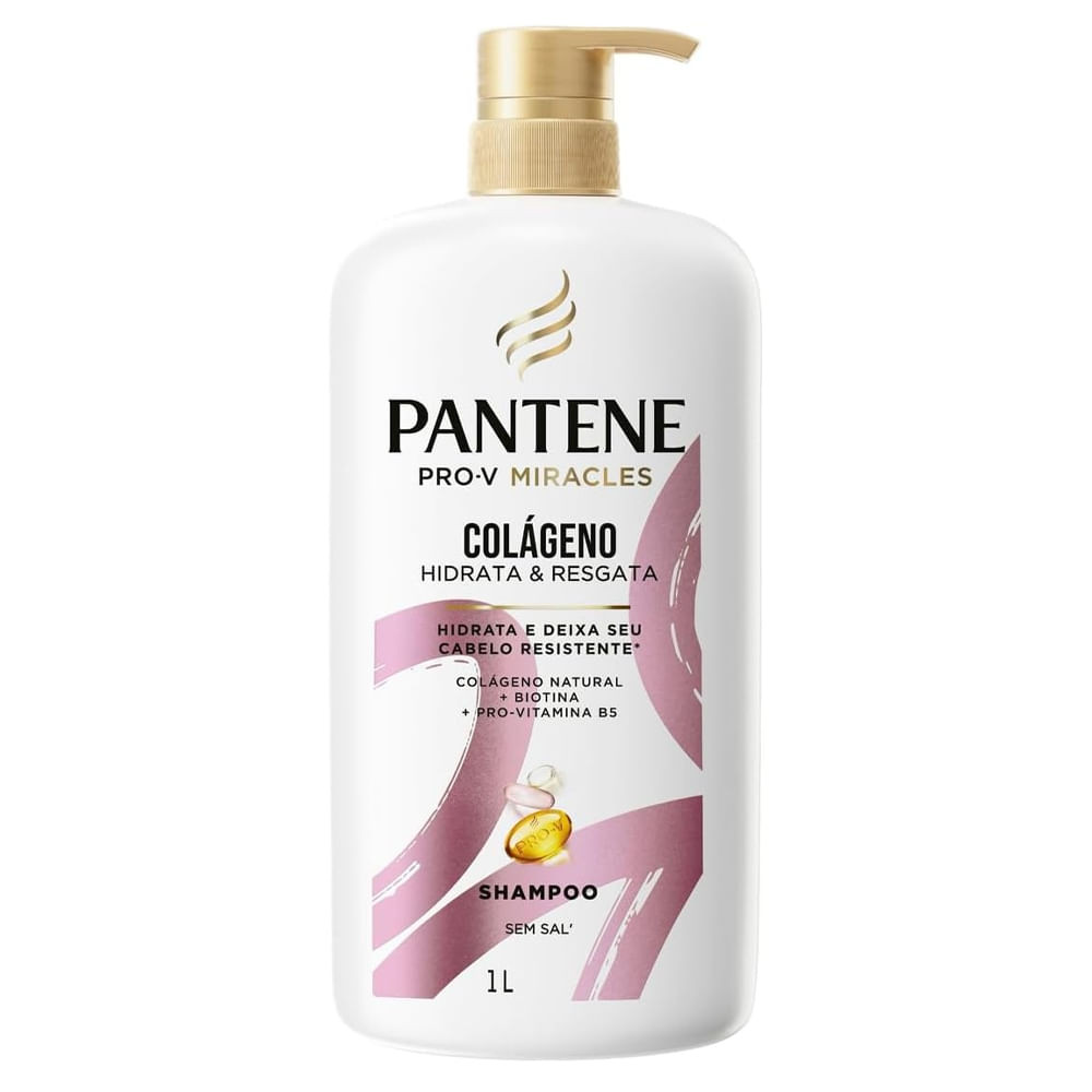 Shampoo Pantene Colágeno Hidrata e Resgata 1 Litro - Beauty