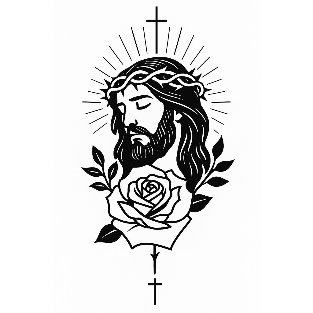 adesivo jesus 16 cm para carro moto e caminhão