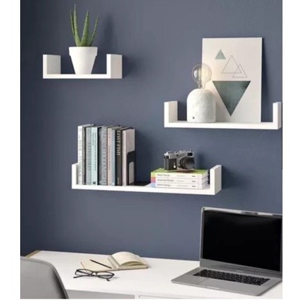 Kit 3 Prateleiras U   100% 30 CM Decorar Quarto/ Sala/ Banheiro/ Cozinha em Oferta na Shopee