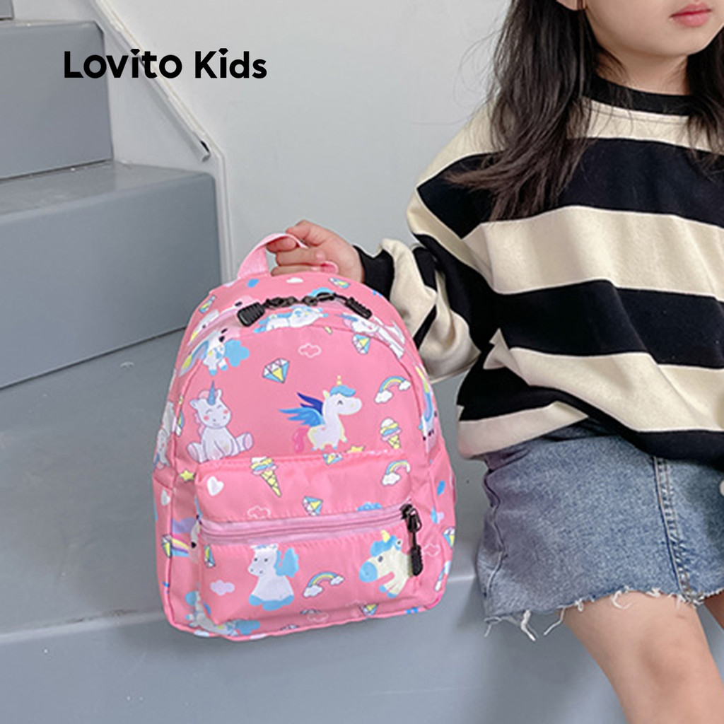 Detalhes do Lovito Kids Mochila Infantil Fofa e Compacta para Bebê e criança LFA90019