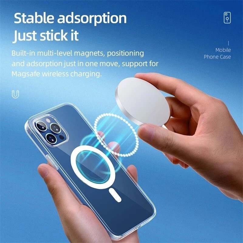 BGM-Capa Capinha Magnética Space Transparente Anti Impacto TPU Case Apple IPhone 11 12 13 14 15 16  17 Pro Max - detalhe