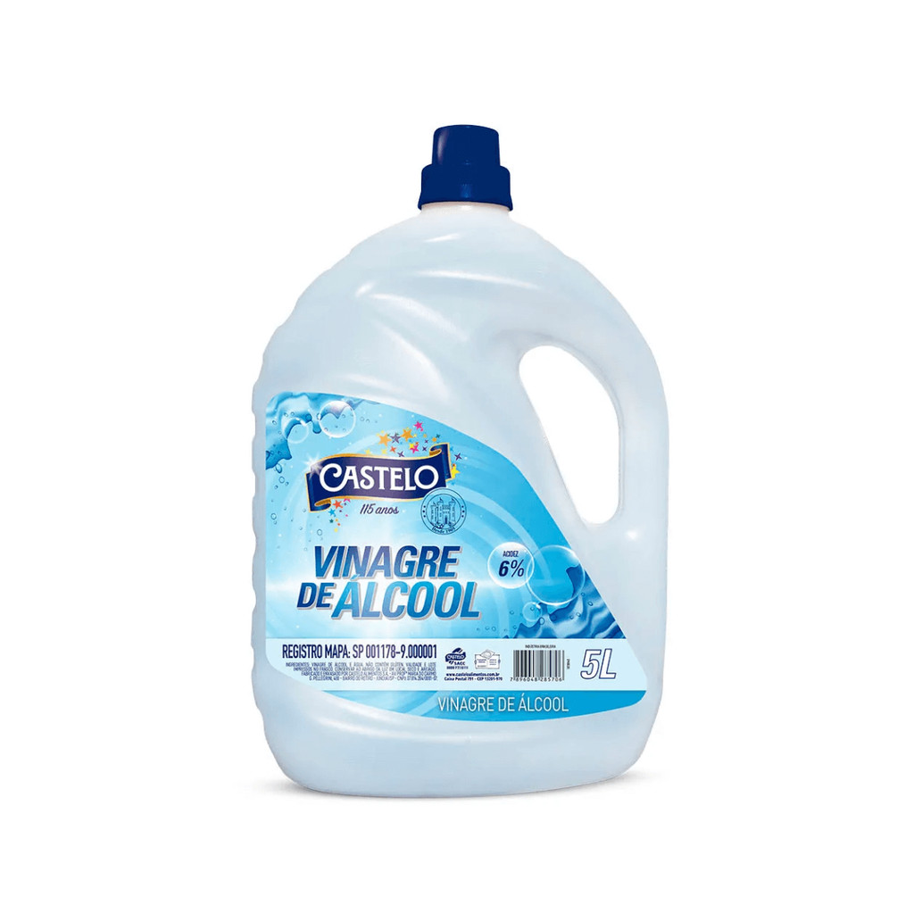 VINAGRE CASTELO ALCOOL 6% 5L em Oferta na Shopee