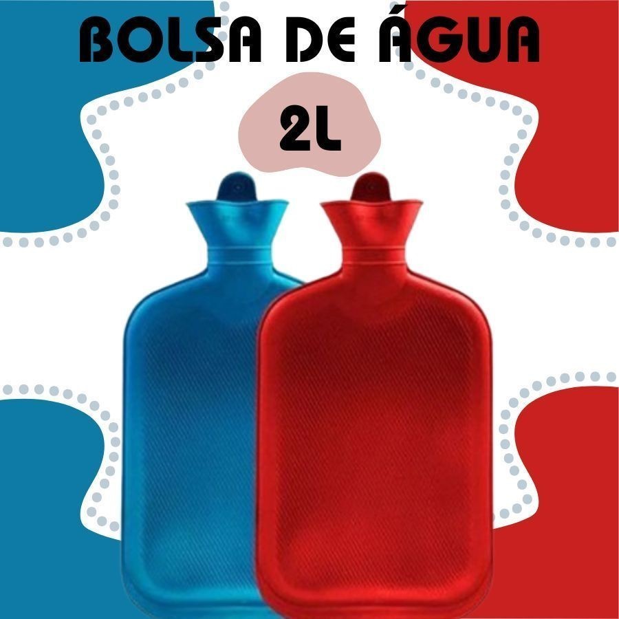 Bolsa De Agua 2L Vermelho Ou Azul Compressa Para Águas Quente Frias Ajuda Nas Cólicas