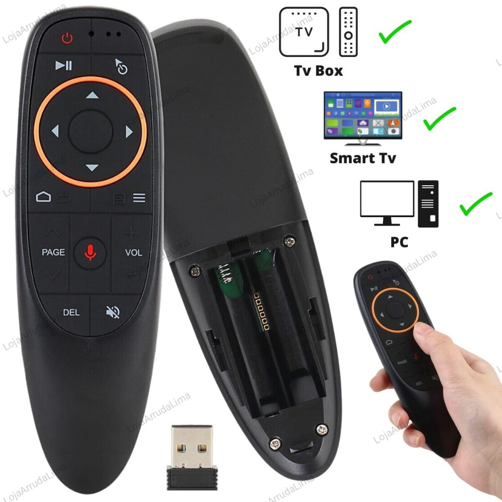 Controle Remoto Para Tv Smart Box Air Mouse Usb Com Comando De Voz em Oferta na Shopee