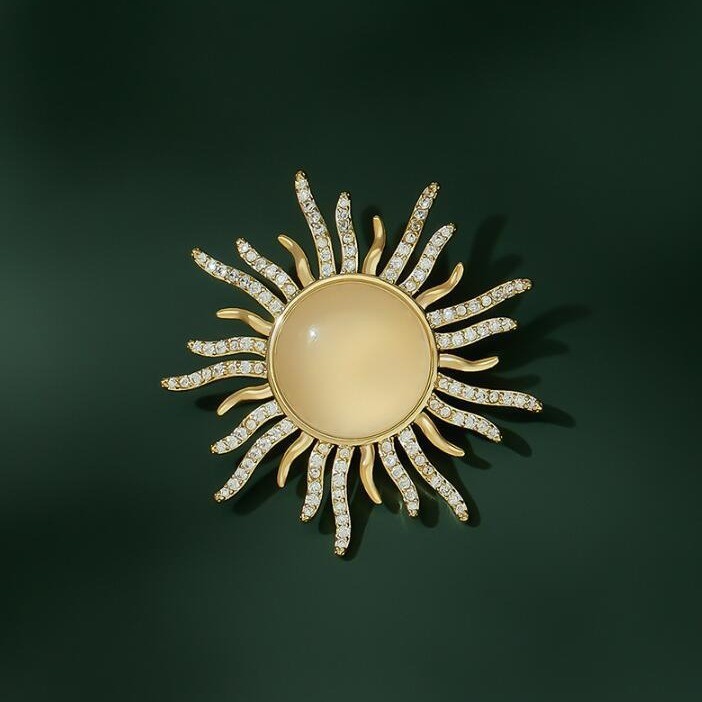 Broche de sol opala acessórios de roupas Premium-pino para ocasiões de férias | Presente feminino