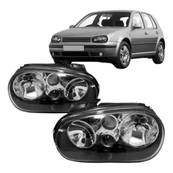 Par Farol Dianteiro Golf 1999 A 2006 Máscara Negra S/ Aux.