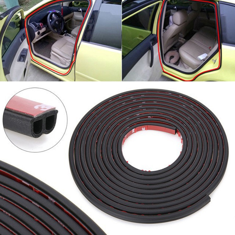 5/10 Metros Tira De Vedação De Borracha Da Porta Do Carro Auto Dupla Camada Adesivos Para Tronco Isolamento Acústico