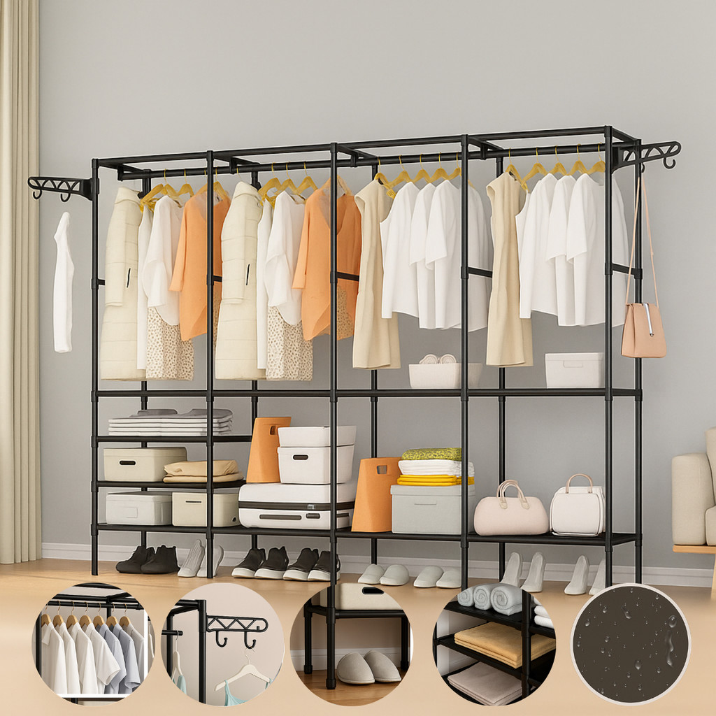Guarda Roupa Dobravel Closet Aberto Organizador De Roupas