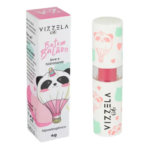 Batom Infantil Balão Vizzela Vegana 4g Hidratante - Vizzela Cor Voa Voa