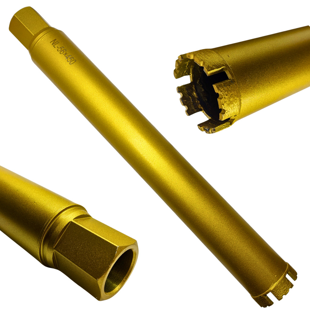 Coroa Diamantada 56x450mm Rosca 1.1/4" P/ Perfuratriz 2 1/4"