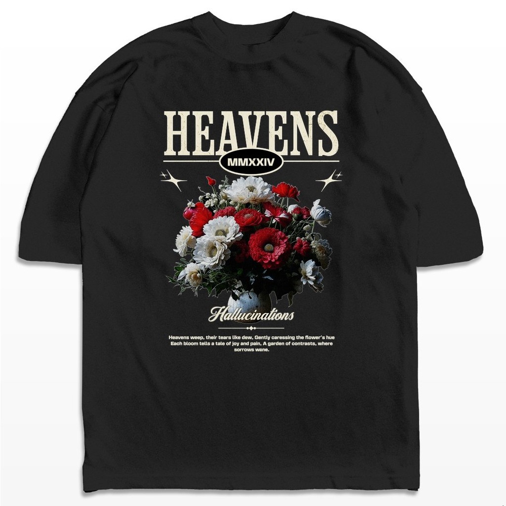 Camiseta Oversized Flower Streetwear  Streetwear Harajuku Aesthetic Camisa Unissex