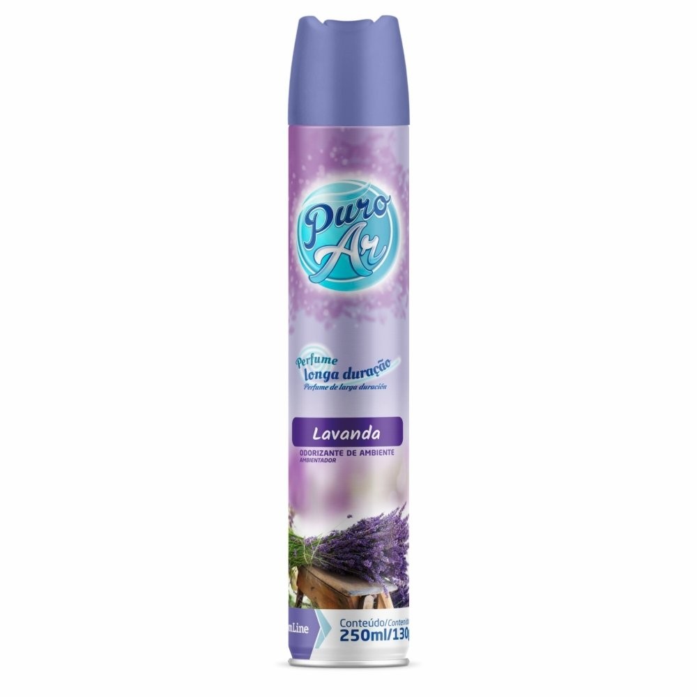 Purificador de Ar Puro Ar Aerossol Lavanda 250ml em Oferta na Shopee