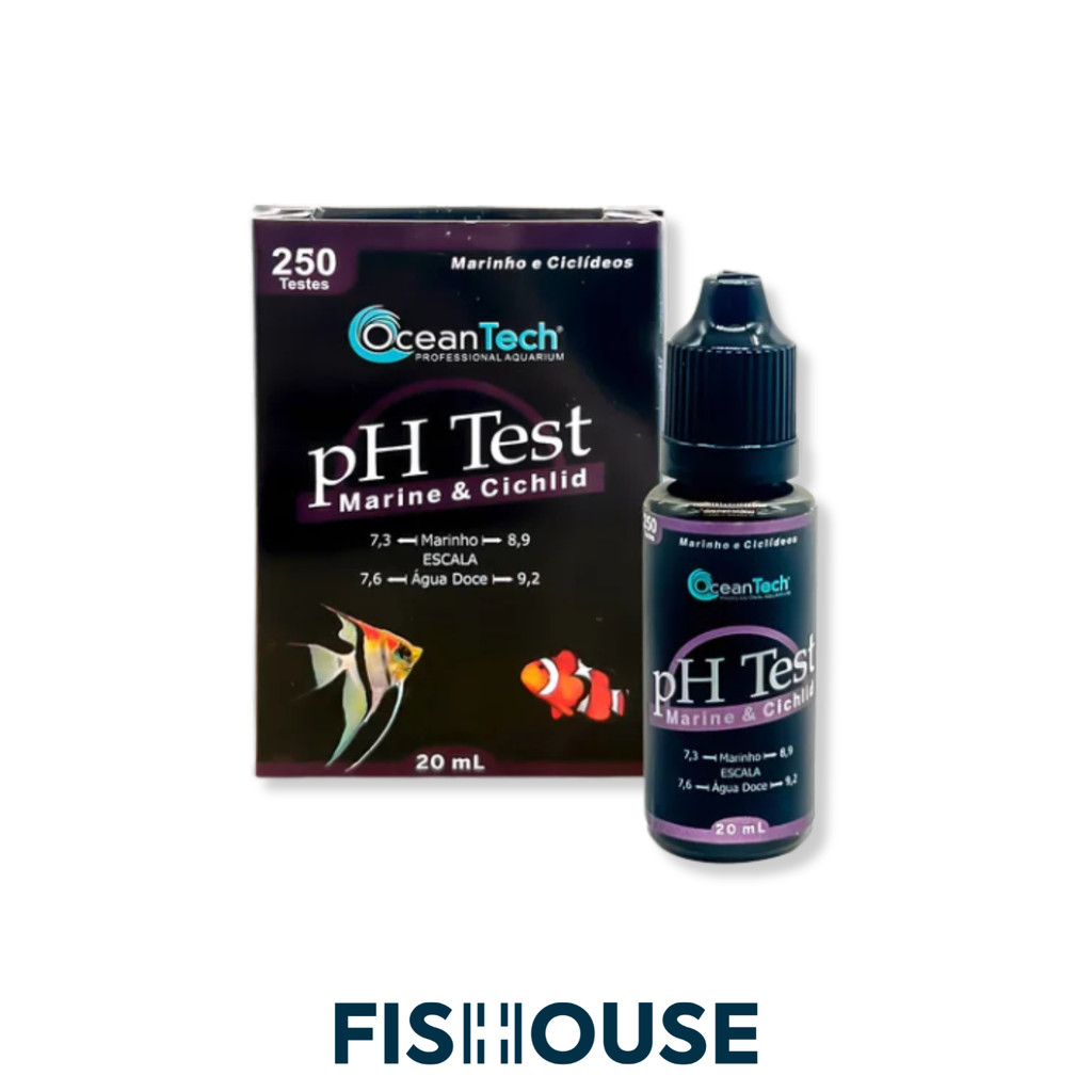 Teste de água salgada/marinho - pH Teste Marine e Cichlid (20ml) - OceanTech