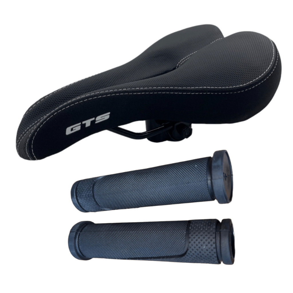 Banco Selim Com Manopla Bicicleta Mtb GTS Com Meio Vazado Confortável