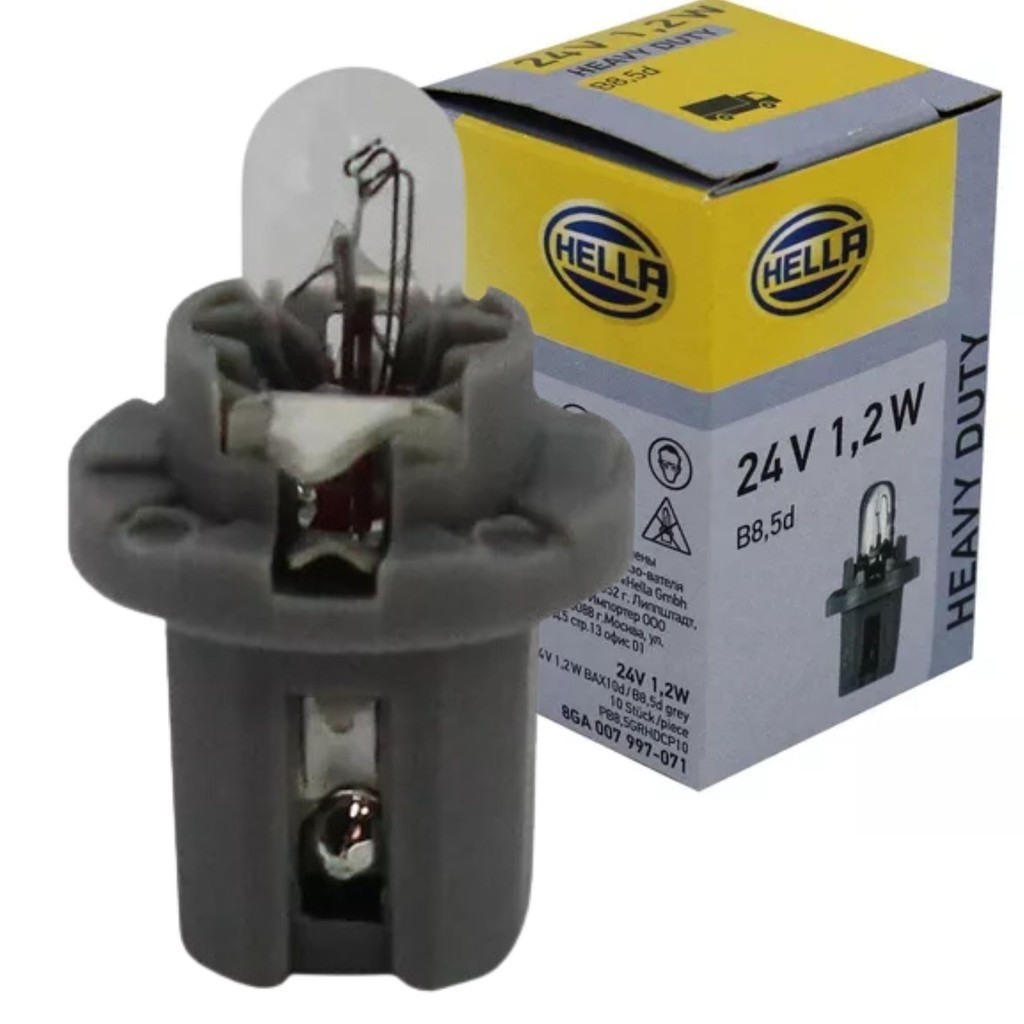 Kit 10 Lâmpada Automotiva para Painel com Soquete 24V 1,2W Caminhão Ônibus - Spare Parts and Accessories for Vehicles