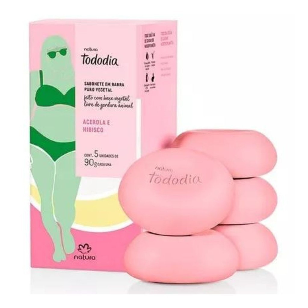 Sabonete Natura Tododia 5 Unidades de 90g Escolha Fragrância
